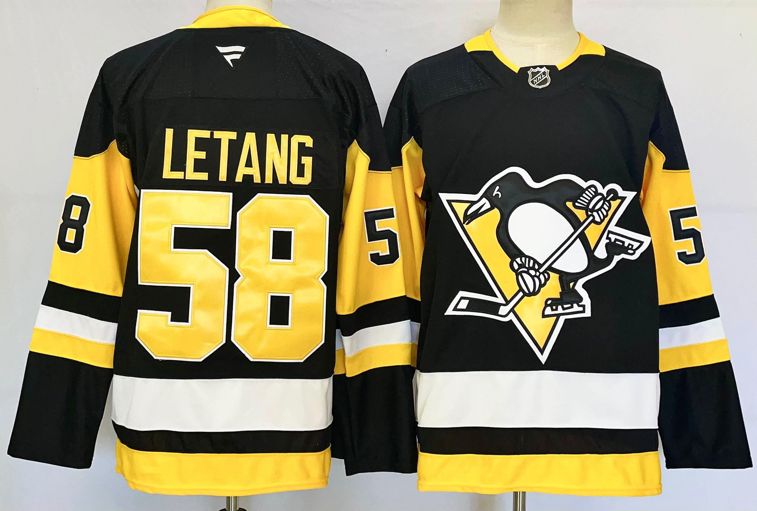 Men Pittsburgh Penguins #58 Letang Black 2025 Home Premier Player NHL Jersey->pittsburgh penguins->NHL Jersey